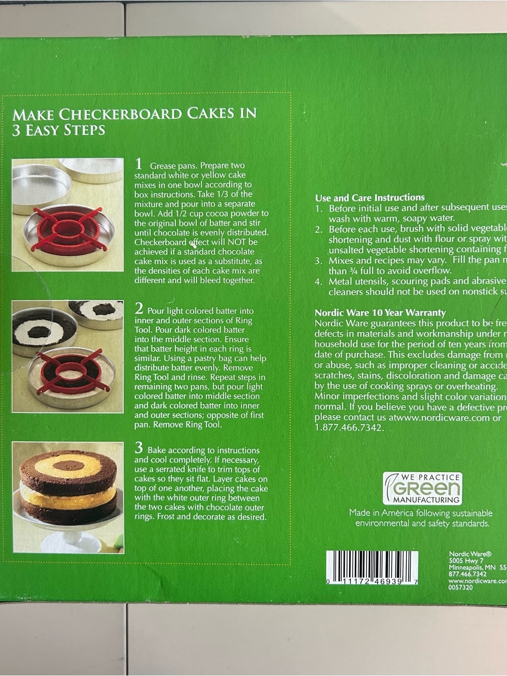 Nordic Ware Checkerboard Cake Pan Set - Picture 2 of 3